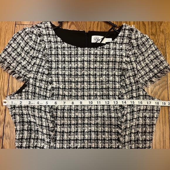 Eliza J black and white tweed interview/appearance dress - Picture 3 of 5